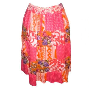 Vintage Jackpot Hippie Festival Patchwork Free Size Skirt